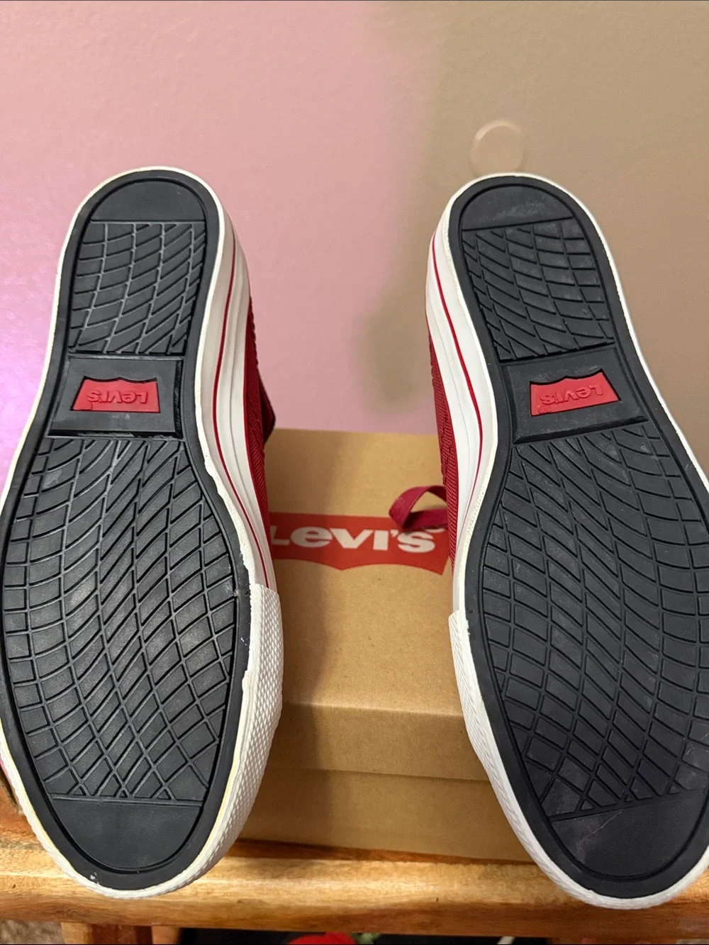 Levi's Red High-Top Athletic Sneakers